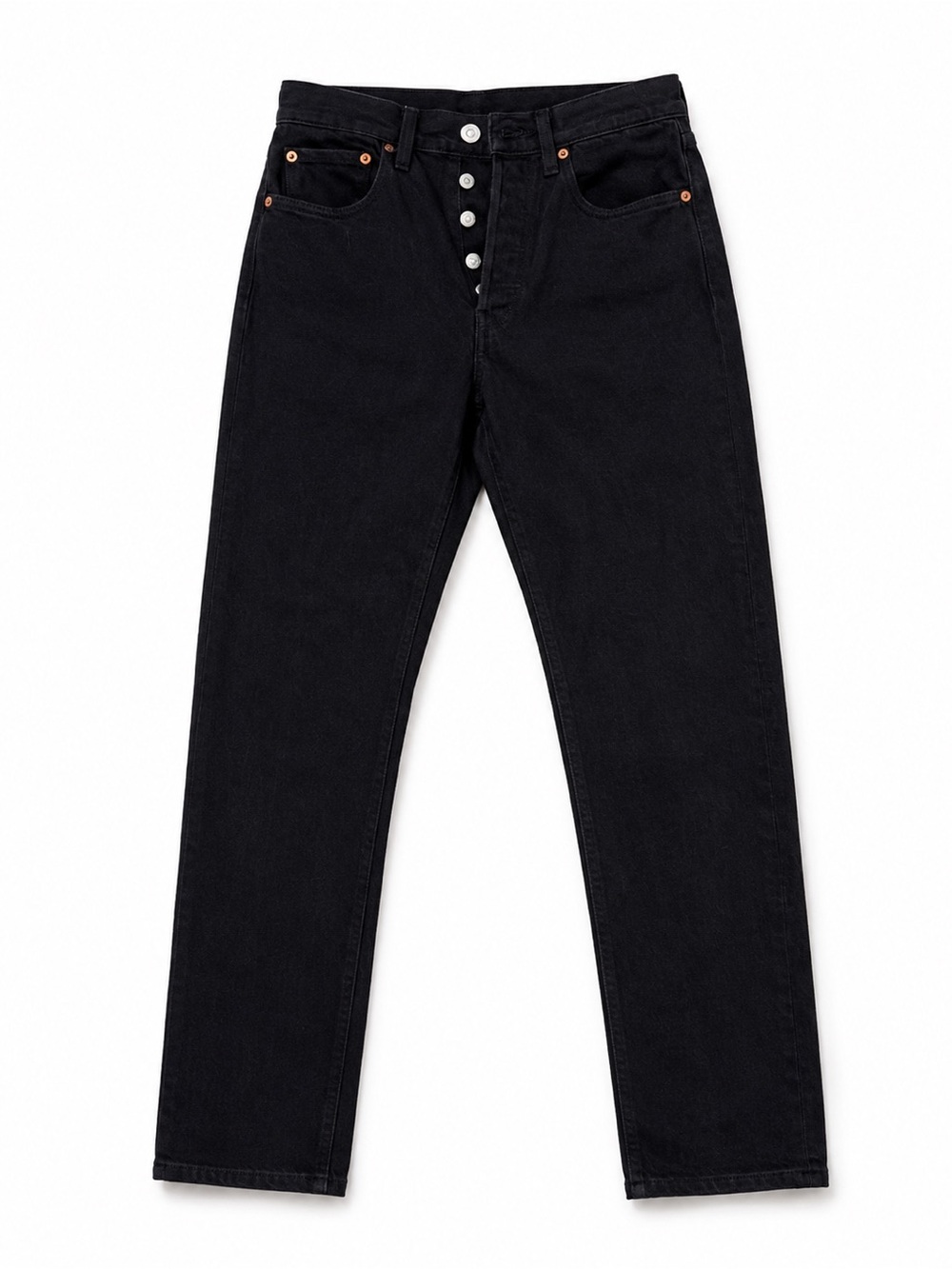 Levi’s 501 Original Button Fly Black Jeans Women’s W27 L28 Straight Leg